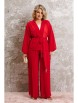 Брючный костюм артикул: 1063.1 рубиновый красный от Anastasia - вид 4