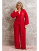 Брючный костюм артикул: 1063.1 рубиновый красный от Anastasia - вид 8