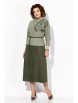 Юбочный костюм артикул: М1500 олива от Лилиана - вид 5