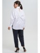 Брючный костюм артикул: 2302 белый, черный от AlaniCollection - вид 2