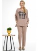 Брючный костюм артикул: 2330 бежевый от AlaniCollection - вид 1