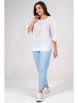 Брючный костюм артикул: 2348 белый+голубой от AlaniCollection - вид 2