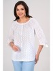 Брючный костюм артикул: 2348 белый+голубой от AlaniCollection - вид 6