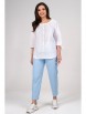 Брючный костюм артикул: 2348 белый+голубой от AlaniCollection - вид 7
