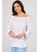Брючный костюм артикул: 2348 белый+голубой от AlaniCollection - вид 8