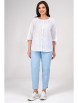 Брючный костюм артикул: 2348 белый+голубой от AlaniCollection - вид 9