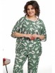 Брючный костюм артикул: 2321 зеленый+молоко от AlaniCollection - вид 3