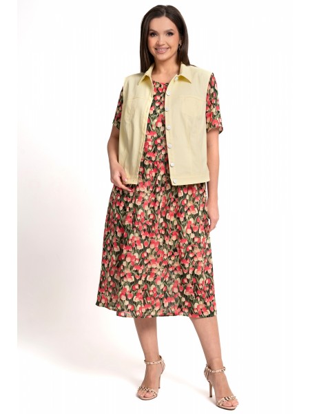 2368 желтый+цветы