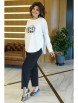 Брючный костюм артикул: 2418 молоко+черный от AlaniCollection - вид 7