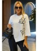 Брючный костюм артикул: 2427 молоко+черный от AlaniCollection - вид 5
