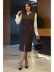 Плательный костюм артикул: 2436 коричневый+молоко от AlaniCollection - вид 4
