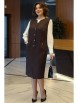 Плательный костюм артикул: 2436 коричневый+молоко от AlaniCollection - вид 6