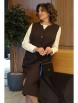 Плательный костюм артикул: 2436 коричневый+молоко от AlaniCollection - вид 9