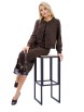 Юбочный костюм артикул: 2448 шоколад от AlaniCollection - вид 6