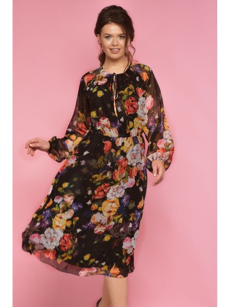 642 желтые цветы на черном фоне