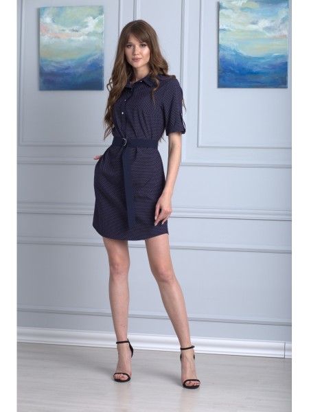 237 синий в горох