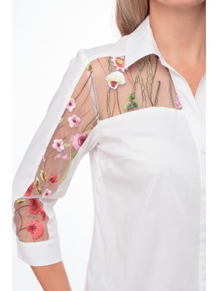 645 белый и цветы