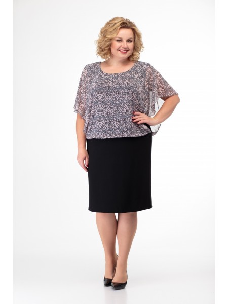 136 черный+розовый