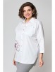 Брючный костюм артикул: М-931б белый+серый от Solomea Lux - вид 4
