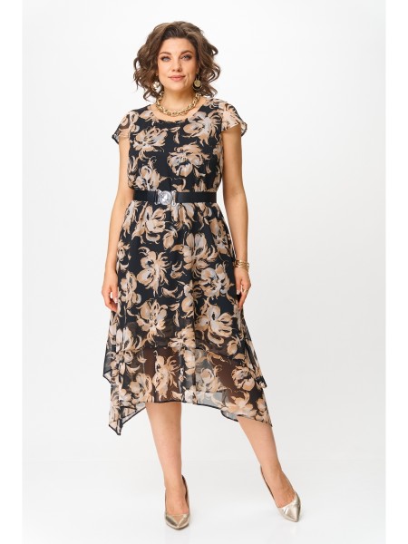 М-958А черный с бежевым+золотистый