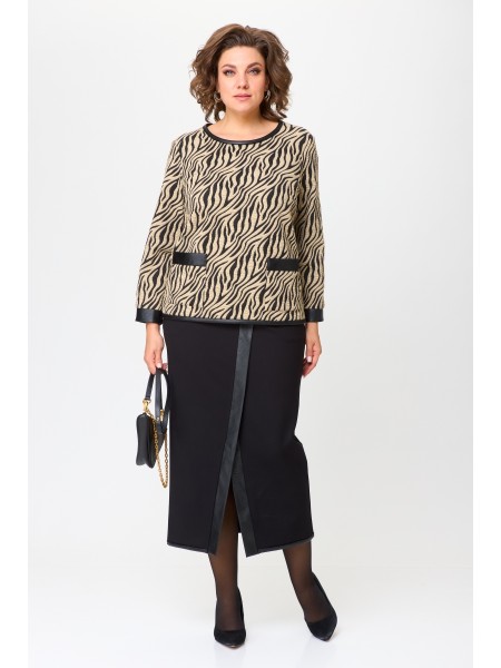 1394 черный, зебра