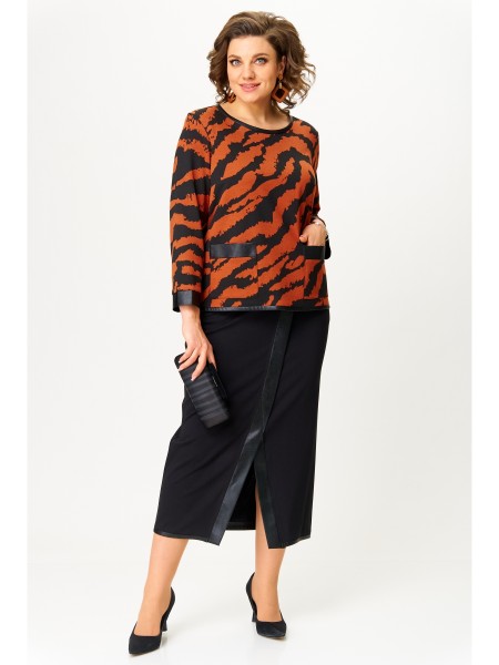 1394 терракот, черный