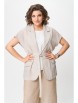 Брючный костюм артикул: 1429 бежевый, белый полоска от Мишель Шик - вид 4
