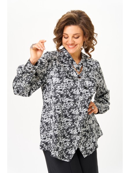 796 черно-белый, розы