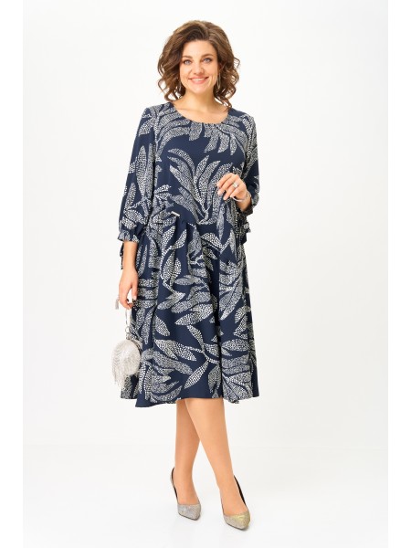 2164/1 синий узор