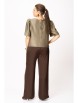 Брючный костюм артикул: 1013/1 бежевый от BonnaImage - вид 2