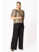 Брючный костюм артикул: 1013/4 бежевый+черный от BonnaImage - вид 1
