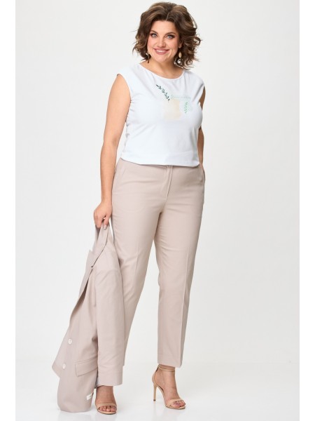 586 бежевый джинс