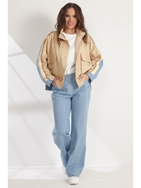 2540 бежевый+голубой