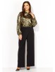 Брючный костюм артикул: 1413 золото, черный от ТАиЕР - вид 1