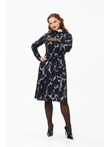 М-7590 дизайн «Волна» черный меланж