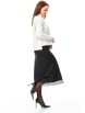 Юбочный костюм артикул: М-7722 черный и белый с блеском от T&N - вид 2