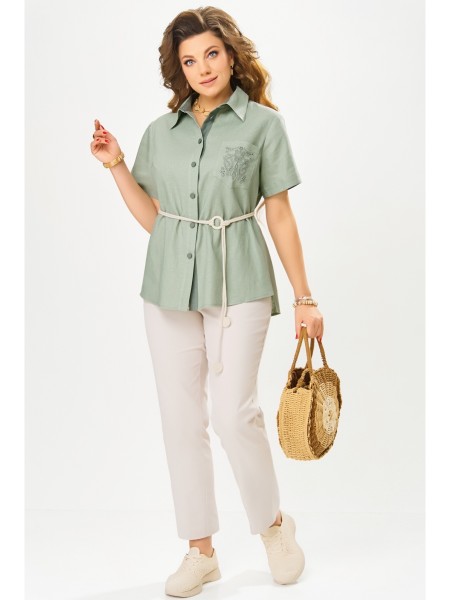 1663 бежево-фисташковый