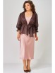 Плательный костюм артикул: 3193 розово-шоколадный от FITA - вид 9