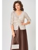 Юбочный костюм артикул: 4153 шоколадно-бежевый от FITA - вид 4