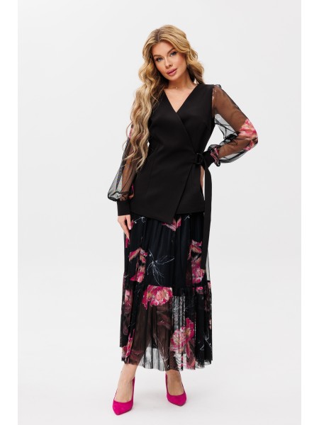 2055-1 черный/фуксия