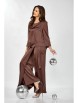 Брючный костюм артикул: М-626 молочный шоколад от ЗигзагСтиль - вид 1