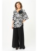 Брючный костюм артикул: 5035 черный+буквы от Светлана-Стиль - вид 1