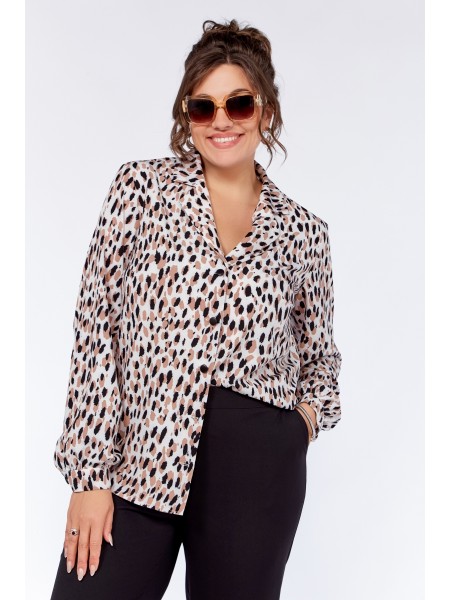 771 молочный, бежево-черный принт