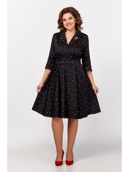 794 черный в белый горох