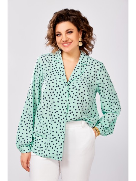 842.2 мята в темно-синий горошек