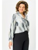 Блузка артикул: 772.5 принт серо-бежевые разводы от Swallow - вид 6