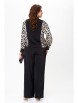 Брючный костюм артикул: 2904 черный с бежевым от LadyStyleClassic - вид 2